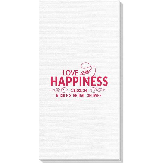 Love and Happiness Scroll Deville Guest Towels